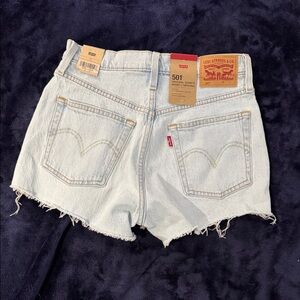 Levi's Light Blue Cutoff Denim Shorts